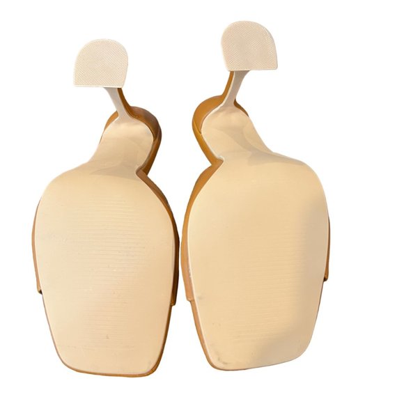 Cape Robbin Tan Open Toe Square Heel Size 8 - Picture 12 of 12